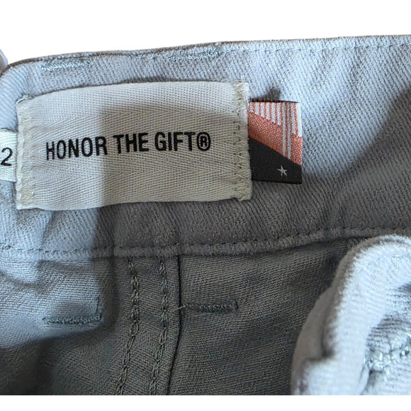 Honor The Gift Gray Wide Leg Cargo Pants Size 32 Utility Streetwear Embroidered - Picture 8 of 12